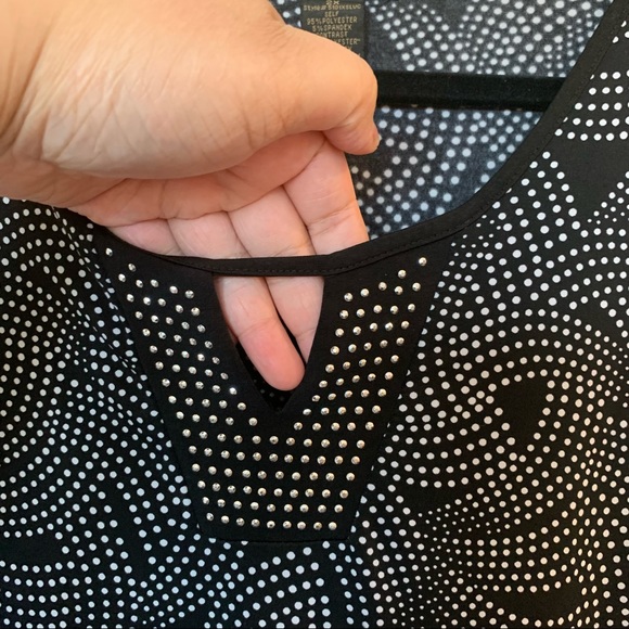 Womens Plus Size Susan Lawrence Black & White Tank Top 2x - Picture 11 of 12